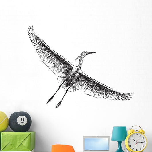 Heron in the Sky Wall Decal
