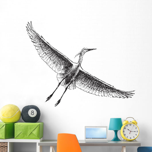 Heron in the Sky Wall Decal