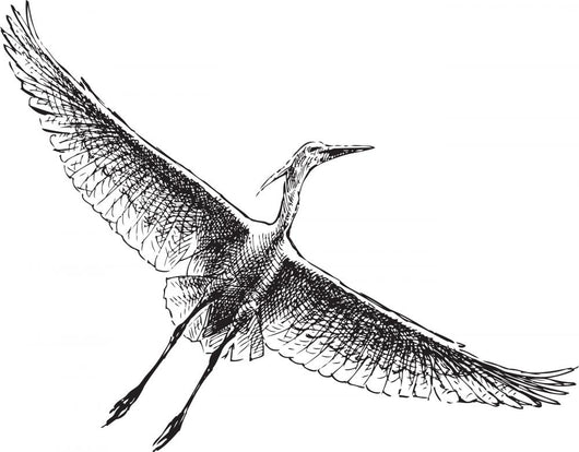 Heron in the Sky Wall Decal