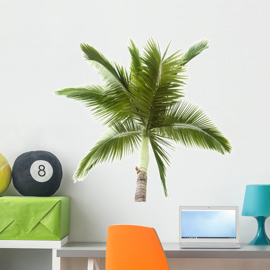 Palm Tree White Wall Decal