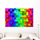 Rainbow Colorful Boxes Wall Mural