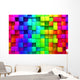 Rainbow Colorful Boxes Wall Mural