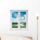 White Plastic Double Door Windowwall Decal Wall Decal