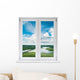 White Plastic Double Door Windowwall Decal Wall Decal
