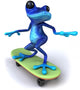 Blue Frog Wall Decal