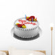 Round Birthday Cake with Wall Decal