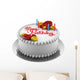 Round Birthday Cake with Wall Decal