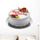 Round Birthday Cake with Wall Decal