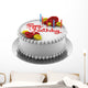 Round Birthday Cake with Wall Decal