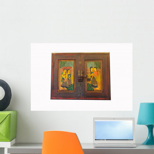 Thai Style Window Panels Wall Mural