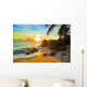 Tropical beach at sunset Wall Mural