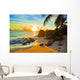 Tropical beach at sunset Wall Mural
