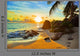 Tropical beach at sunset Wall Mural