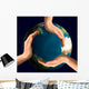 conceptual recycling symbol over earth globe Wall Mural