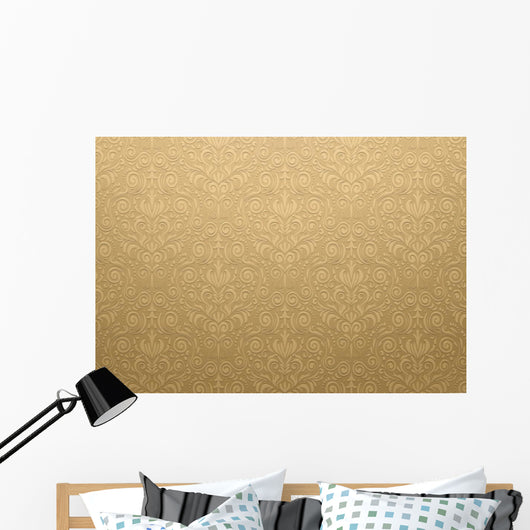Golden Vector Texture Wall Decal