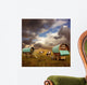 Old Gypsy Caravans Trailers Wagons With Horses Wall Mural