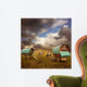 Old Gypsy Caravans Trailers Wagons With Horses Wall Mural