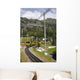 Wengen mountain railway in Swiss Alps Wall Mural