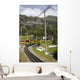 Wengen mountain railway in Swiss Alps Wall Mural