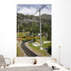 Wengen mountain railway in Swiss Alps Wall Mural