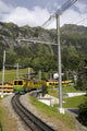 Wengen mountain railway in Swiss Alps Wall Mural