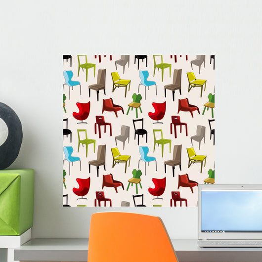 Chair Furniture Seamless Pattern Wall Decal