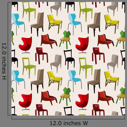 Chair Furniture Seamless Pattern Wall Decal