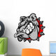 Bulldog Mascot Cartoon Face Illustration Wall Decal
