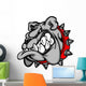 Bulldog Mascot Cartoon Face Illustration Wall Decal