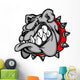 Bulldog Mascot Cartoon Face Illustration Wall Decal