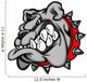Bulldog Mascot Cartoon Face Illustration Wall Decal