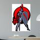 Knight Mascot with Sword and Shield Wall Decal