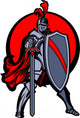 Knight Mascot with Sword and Shield Wall Decal