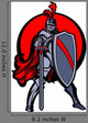 Knight Mascot with Sword and Shield Wall Decal