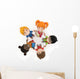 School Kids Holding Hands Wall Decal