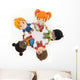 School Kids Holding Hands Wall Decal