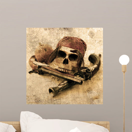 Pirate Grunge Wall Mural