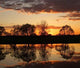 Sunset Over River Wall Decal