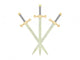 Three Battle swords Wall Decal