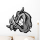 Boar Razorback Cartoon Face Illustration Wall Decal