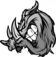 Boar Razorback Cartoon Face Illustration Wall Decal