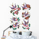 flowers swallow tattoo Wall Decal