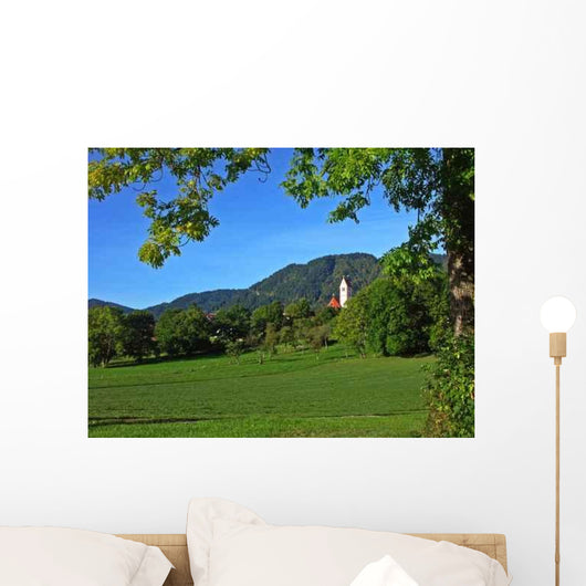 Idyllische Dorfkirche Wall Decal