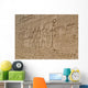 Hieroglyphic Carvings in an Egyptian Temple Wall Wall Mural