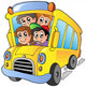 School Bus with Happy