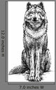 Black and White Sitting Wolf Sketch Wall Decal