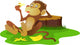 Monkey Cartoon Wall Decal