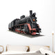 Old Black Locomotive Wall Decal