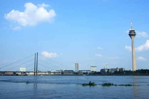 Dusseldorf Rhine with Tv Wall Decal