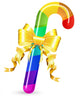 rainbow candy cane Wall Decal